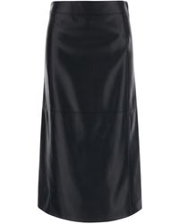 Max Mara - Midi Skirt Crisma Leather Polyester - Lyst