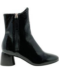 Halmanera - Patent Leather Plum Ankle Boots - Lyst