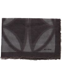 Etro - Silk And Cashmere Scarf - Lyst
