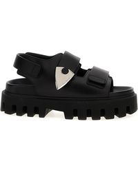 McQueen - Leather Platform Sandals - Lyst