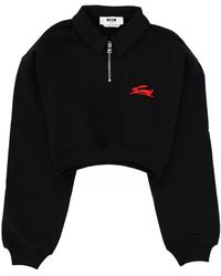 MSGM - Follow The Rabbit Collared Sweatshirt - Lyst