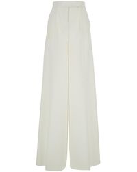 Max Mara - Wide Leg Pants Virgin Wool Trousers - Lyst