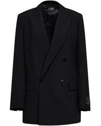 MM6 by Maison Margiela - Wool Blend Double-Breasted Blazer - Lyst