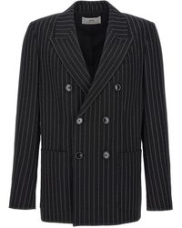 Ami Paris - Pinstriped Double-Breasted Blazer - Lyst