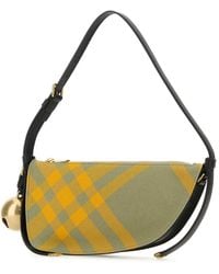 Burberry - Embroidered Canvas Mini Shield Shoulder Bag Borse A Mano - Lyst