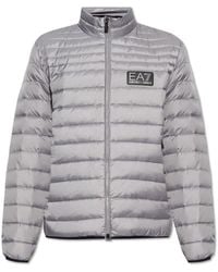 EA7 - Down Jacket With Logo - Lyst
