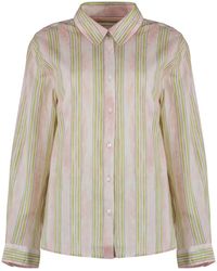Maison Kitsuné - Striped Cotton Shirt - Lyst