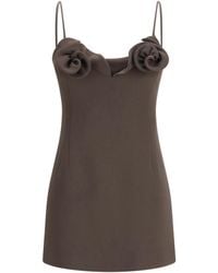 Magda Butrym - Short Wool-Blend Dress Wool Ovis Aries; Elastane - Lyst