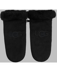 UGG - Leather Logo Gloves Sheep - Lyst