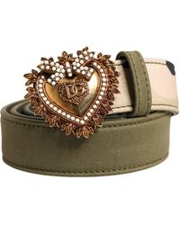 Dolce & Gabbana - Camouflage Devotion Metal Buckle Belt Cotton - Lyst