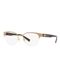 Versace - Eyeglasses Cat Eye Semi Rim, - Frame And Clear Demo Lenses Lens Ve1255B1339 Sunglasses - Lyst