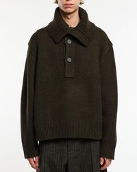 Studio Nicholson - Button Up Jumper Sweater - Lyst