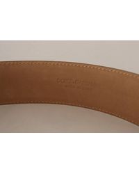 Dolce & Gabbana - Leather Metal Oval Buckle Belt - Lyst