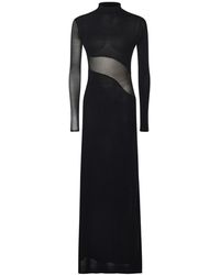 Alaïa - Silk Knit Dress With Cut-Out - Lyst