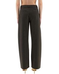 Moschino - Wide Leg Pants Wool Polyester Trousers - Lyst