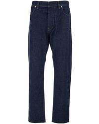 Stone Island - Jeans With Belt Loops And Logo Patch On The Rear - Lyst