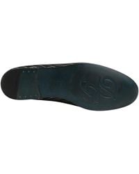 Dolce & Gabbana - Velvet Diamond Stitched Loafers Shoes Leather - Lyst