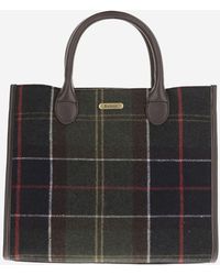 Barbour - Tote Bag Barrhill Wool-Mix Checked Polyester Handbags - Lyst