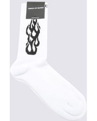 Vision Of Super - And Cotton Outline Flames Socks - Lyst