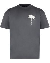 Palm Angels - Cotton Crew-Neck T-Shirt T-Shirts - Lyst