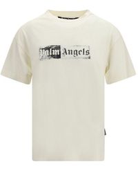Palm Angels - Beige Cotton T - Lyst