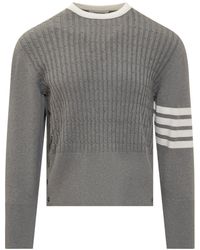 Thom Browne - 4-bar Striped Pullover - Lyst