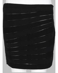 Balmain - Ribbed Knit Mini Skirt - Lyst