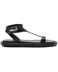 Poeve - Ankle Boots Croc-Effect Leather - Lyst