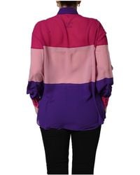 Dolce & Gabbana - Silk Patchwork Shirt Blouse Top - Lyst