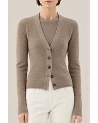 Brunello Cucinelli - Caribou Wool Blend Button Front Sweater Clothing - Lyst