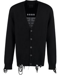 Givenchy - Intarsia Detail Cotton Cardigan - Lyst