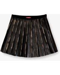 DIESEL - O-Saka-Mini Faux Leather Skirt - Lyst