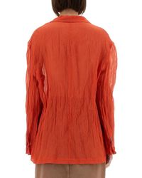 Alysi - Wrinkled Effect Shirt Cotton Jacket - Lyst