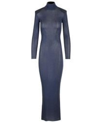 Self-Portrait - Viscose Knit Fitted Dress Dresses - Lyst