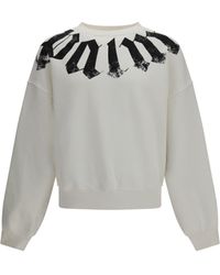Palm Angels - Big Neck Logo Sweatshirt Cotton; Elastane Sweatshirts - Lyst