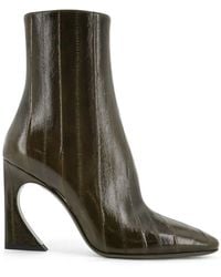 Fendi - Arco Hagfish Leather Ankle Boots - Lyst