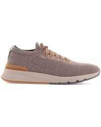 Brunello Cucinelli - Knitted Wool Sneakers For Comfortable And - Lyst