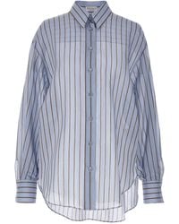 Brunello Cucinelli - Striped Shirt Shirt - Lyst