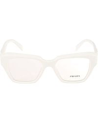 Prada - Triangle Logo Sided Glasses - Lyst