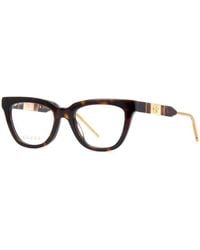 Gucci - Eyeglasses Cat Eye Full Rim, Havana Frame And Clear Demo Lenses Lens Gg0601O005 - Lyst