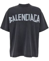 Balenciaga - New Tape Type Medium Fit T-Shirt, Short Sleeves, 100% Cotton - Lyst