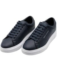 Armani - Light Sneaker In Soft Leather With White Sole - Lyst