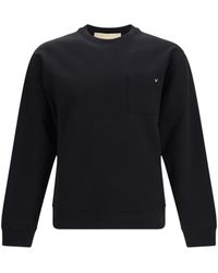 Valentino - Cotton Jersey Crewneck Sweatshirt Sweatshirts - Lyst