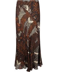 Mes Demoiselles - Back Zip Printed Long Skirt - Lyst