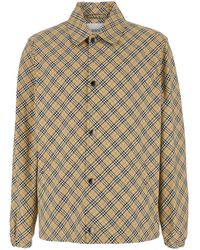 Burberry - 'Slindon' Jacket With Classic Collar And All-Over Check Motif - Lyst