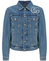 Gucci - Mid Wash Denim Trucker Jacket - Lyst
