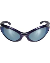 Balenciaga - Centre Logo Cat-Eye Biker Sunglasses - Lyst