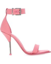 McQueen - Satin Sandals - Lyst
