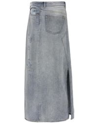 MM6 by Maison Margiela - Asymmetric Denim Skirt L - Lyst