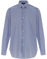 Barba Napoli - Striped Cotton Poplin Shirt - Lyst